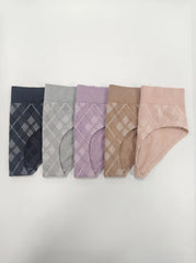 High Waist Argyle Knit Briefs Multipack