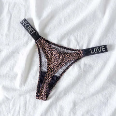 Rhinestone Low-Rise Fitness Thong