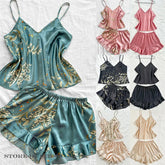 Plus Size Satin Floral Sleepwear