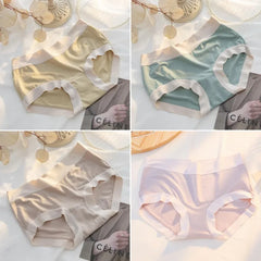 Ruffle Edge Mid-Rise Cotton Briefs 4-Pack