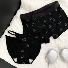 Cute Cartoon Couple Underwear Set