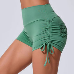 High-Waist Push-Up Workout Shorts with Pocket – Women's Gym & Yoga Leggings