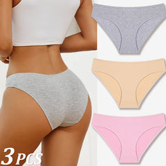 Women’s Cotton Low-Rise Breathable Briefs 3-piece Set