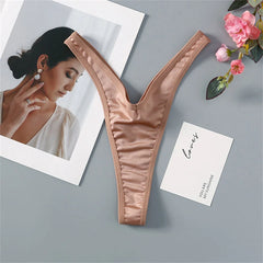 Seamless Solid Low Rise Thong Panties