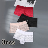 High Waist Floral Lace Shortie Briefs 3-Pack