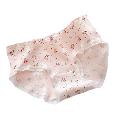 Floral Print Cotton Mid-Rise Briefs 5 Pack