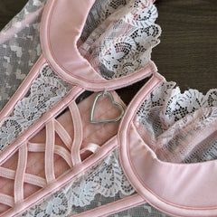 Romantic Lace Floral Lingerie Set