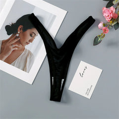 Seamless Solid Low Rise Thong Panties