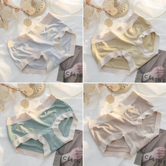 Ruffle Edge Mid-Rise Cotton Briefs 4-Pack