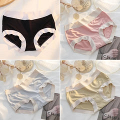 Ruffle Edge Mid-Rise Cotton Briefs 4-Pack