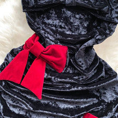 Velvet Strapless Bow Sheath Dress – New Trend