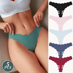 Person wearing teal underwear with color swatches on a white background