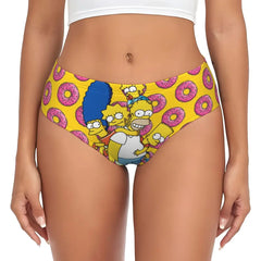 Cartoon Print Breathable Cotton Briefs