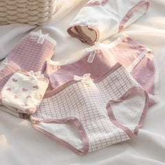 5 PCS Women's Cotton Panties Girls Briefs Comfortable Underwear Elasticity Triangle Pants Breathable Underpants Intimates