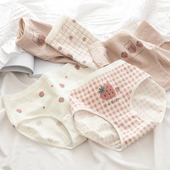 Sweet Bow Solid Cotton Briefs 5pcs