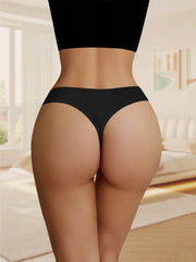 A person wearing black underwear