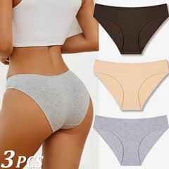Women’s Cotton Low-Rise Breathable Briefs 3-piece Set