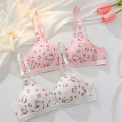 Cute Kawaii Wireless Bra Set