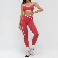 Contrasting Color Women’s Gym Set