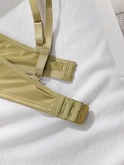 Glossy Satin Underwire Bra Panty Set