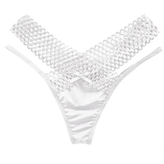 Leopard Lace Mesh Low-Rise G-String Thong
