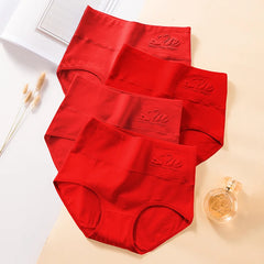 High Waist Cotton Briefs 4 Pack