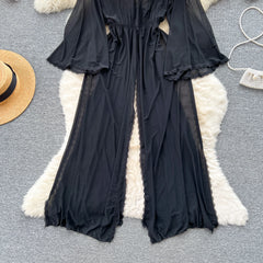 Sheer Elegant Long Robe Dress