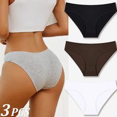 Women’s Cotton Low-Rise Breathable Briefs 3-piece Set