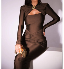 Long Sleeve Evening Dress