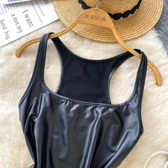 PU Leather Sleeveless Square Neck Tank Top – Women’s Club-wear