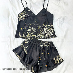 Plus Size Satin Floral Sleepwear