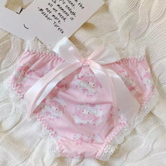 Kawaii Cartoon Lace Breathable Panties