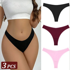 Black thong with three additional colors displayed on a white background