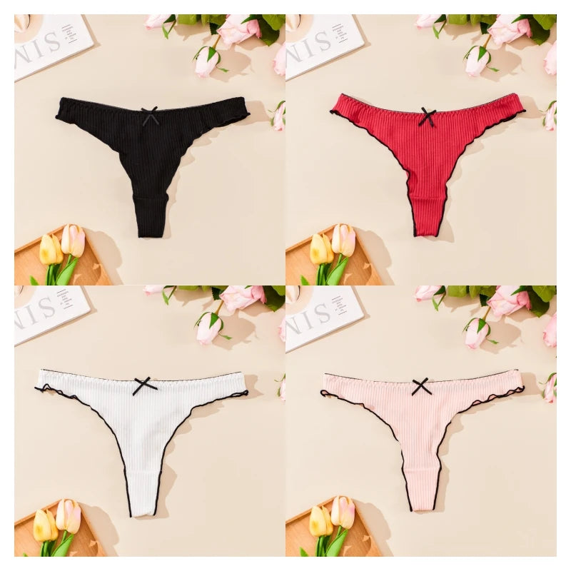 Four pairs of thongs in black, red, white, and pink on a beige background with flowers and 'Nise' cards.