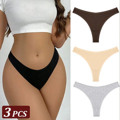 Black thong worn by a person with inset images of brown, beige, and gray thongs.