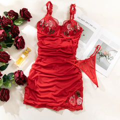 Romantic Floral Lace Nightgown Set