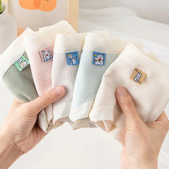Sweet Bow Solid Cotton Briefs 5pcs