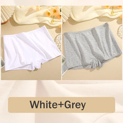 White and gray underwear pieces on a beige background with 'White+Gray' text.