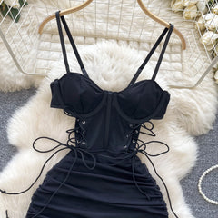 Sexy Folds Sheath Club Dress