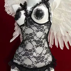 Women Floral Lace Bow Teddy