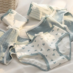 Sweet Bow Solid Cotton Briefs 5pcs