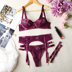 Elegant Mesh Body Shaping Bra Set