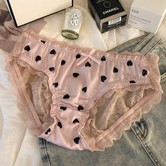 Elegant Heart-Shaped Lace Underwear For Women