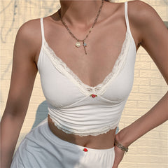 Women's Solid Color Sling Crop Shorts Set CJ