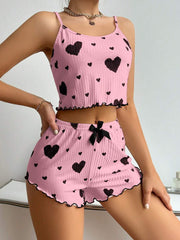 Lovely Elastic Suspender Pajama Shorts-