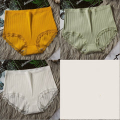 3 Pack Comfort Fit High-Waist Cotton Panties-