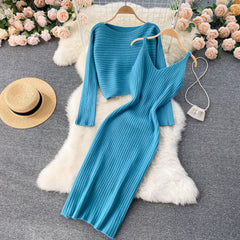 Trendy Vintage Two-Piece V-Neck Set-