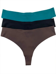 3-Piece Sexy Ice Silk Seamless Bandage Thong Set JC