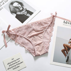 Silky Lace Bow Comfort Briefs-
