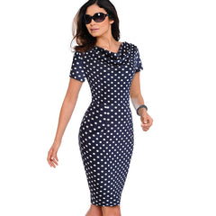 Women Vintage Elegant Business Dress